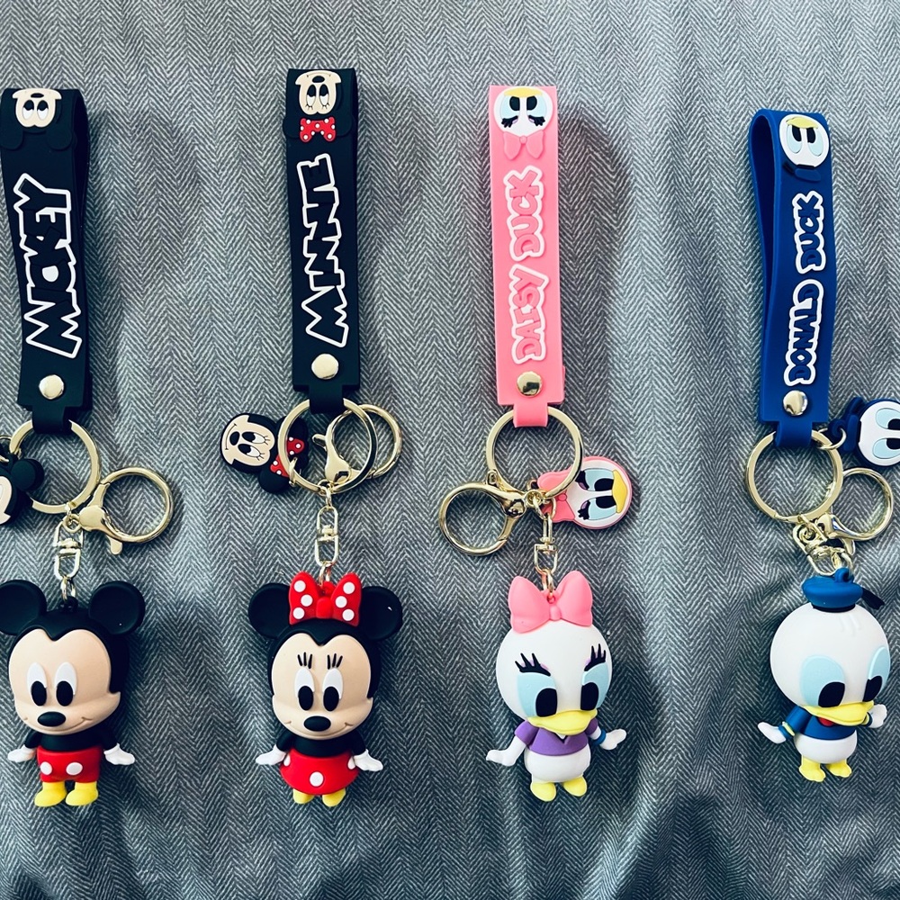 4 Disney Character Keychains - image 1